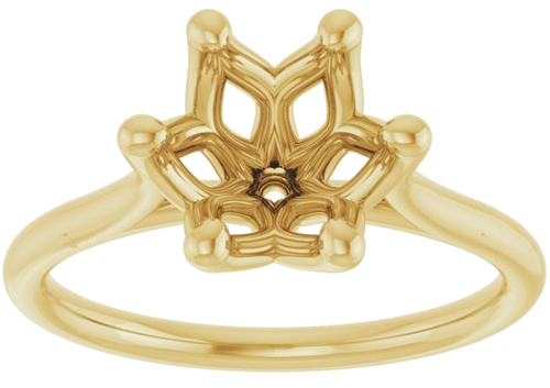 Sužadėtuvių Žiedas „Cathedral-Style Solitaire“ 14k yellow gold Round 8.2mm (3)