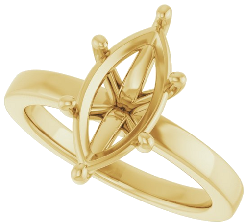 Sužadėtuvių Žiedas „Solitaire“ 14k yellow gold Marquise 13mm x 6.5mm (5)