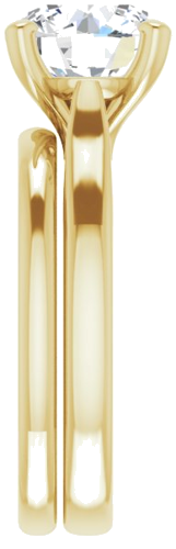 Sužadėtuvių Žiedas „Solitaire“ 585 Geltonojo Aukso Round 8.8mm (9)