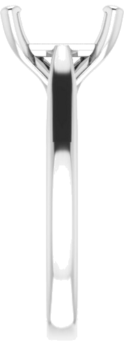 14K White 8 mm Square Engagement Ring Mounting (4)