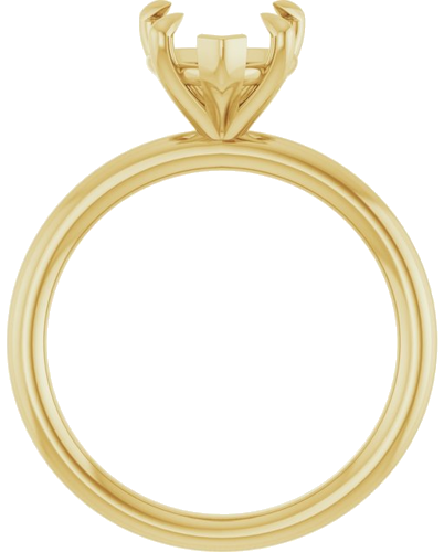 Sužadėtuvių Žiedas „Claw-Prong Solitaire“ 10k yellow gold Heart 8mm (2)