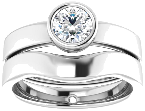 14K White 5.2 mm Round Solitaire Engagement Ring Mounting (8)