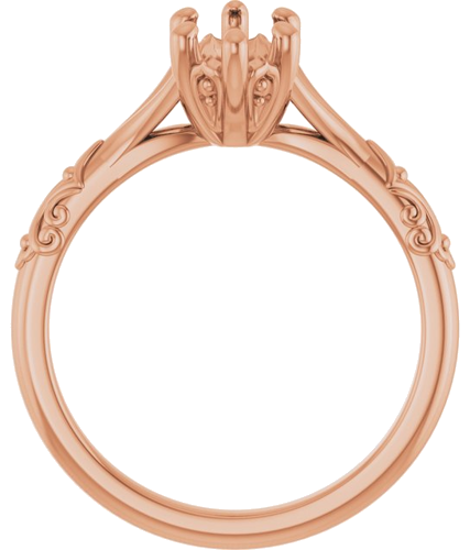 Sužadėtuvių Žiedas „Solitaire Sculptural“ 14k rose gold Marquise 10mm x 5mm (2)