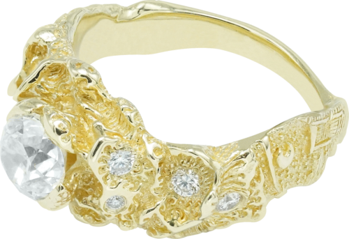 Gold ring with diamonds (3)