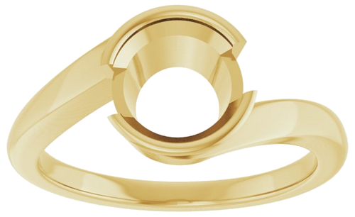 Sužadėtuvių Žiedas „Half-Bezel Solitaire“ 14k yellow gold Round 7.4mm (3)
