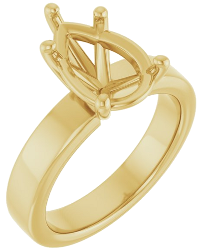 Sužadėtuvių Žiedas 14k yellow gold Pear 12mm x 8mm (1)