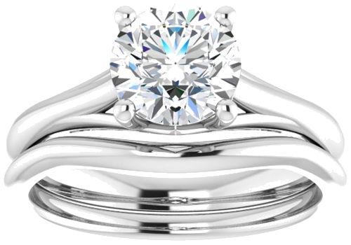 Platinum 7 mm Round Solitaire Engagement Ring Mounting (8)