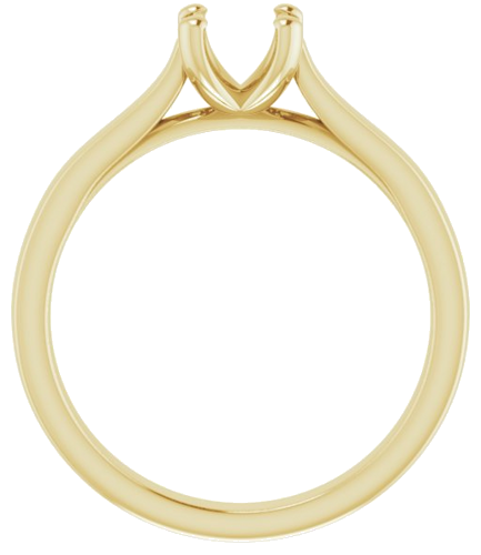Sužadėtuvių Žiedas 18k yellow gold Round 5.5mm (2)