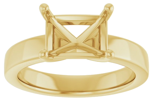 Sužadėtuvių Žiedas „Solitaire“ 585 Geltonojo Aukso Emerald 9mm x 7mm (3)