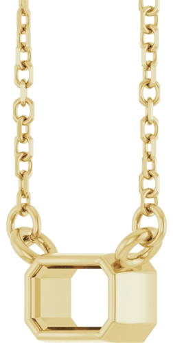 Pakabukas „Solitaire“ 14k yellow gold Emerald 5mm x 3mm (2)