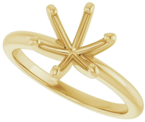 Sužadėtuvių Žiedas „Solitaire“ 585 Geltonojo Aukso Round 8.2mm (5)