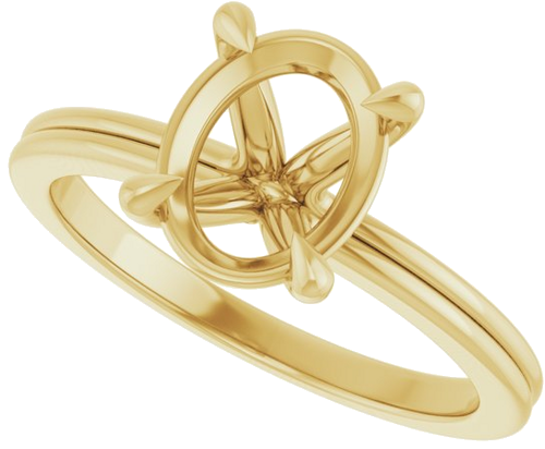 Sužadėtuvių Žiedas „Claw-Prong Solitaire“ 14k yellow gold Oval 9mm x 7mm (5)