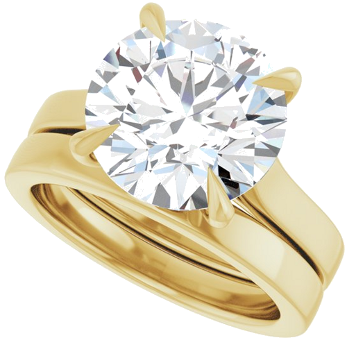 Sužadėtuvių Žiedas „Claw-Prong“ 14k yellow gold Round 11mm (10)