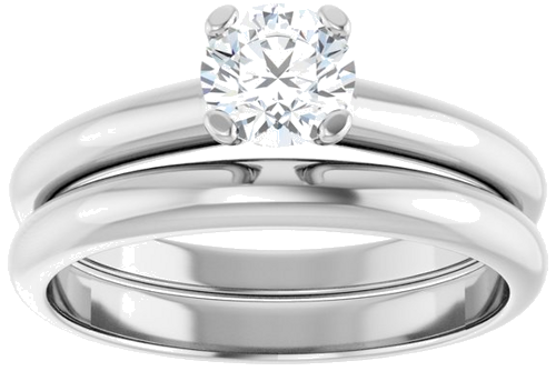 14K White 5.2 mm Round Solitaire Engagement Ring Mounting (8)