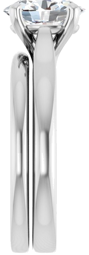 Sužadėtuvių Žiedas 14k white gold Oval 8.5mm x 6.5mm (9)