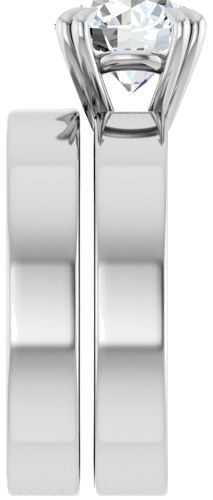 Sužadėtuvių Žiedas „Double Claw-Prong Solitaire“ 925 Sidabro Round 8.2mm (9)