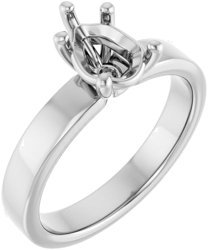 Sužadėtuvių Žiedas „Solitaire“ 14k white gold Pear 8mm x 6mm (1)