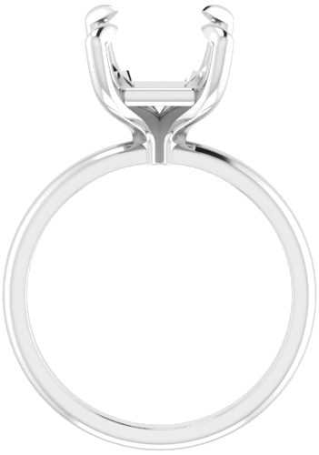 Sužadėtuvių Žiedas „Solitaire“ 585 Baltojo Aukso Emerald 11mm x 9mm (2)