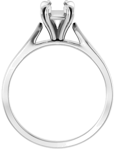 Sužadėtuvių Žiedas „Double Claw-Prong Solitaire“ 14k white gold Elongated Cushion 8mm x 6mm (2)