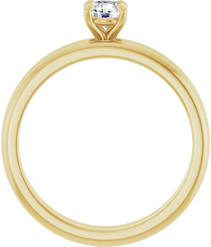 10K Yellow 4.4 mm Round Solitaire Engagement Ring Mounting (7)