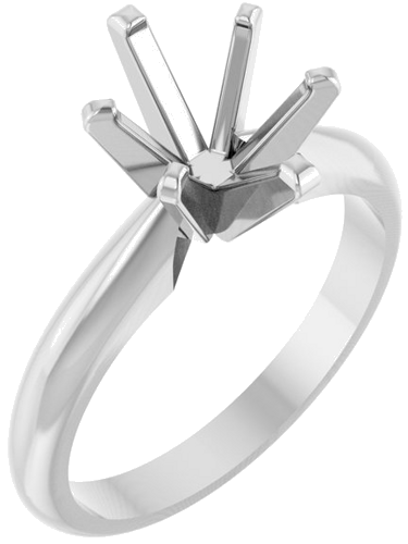Sužadėtuvių Žiedas „Solitaire“ 14k white gold Oval 9mm x 7mm (1)