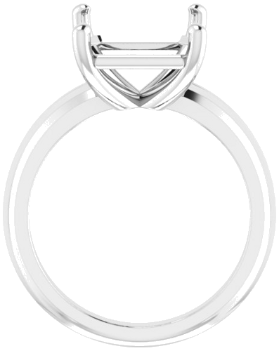 Sužadėtuvių Žiedas „Solitaire“ 14k white gold Emerald 12mm x 10mm (2)