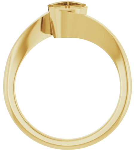 Sužadėtuvių Žiedas „Half-Bezel Solitaire“ 14k yellow gold Pear 8.5mm x 5.5mm (2)