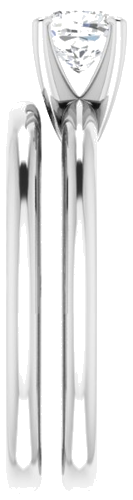 Sužadėtuvių Žiedas „Solitaire“ 585 Baltojo Aukso Cushion 5mm (9)