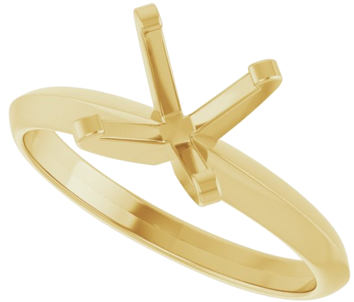 Sužadėtuvių Žiedas „Solitaire“ 585 Geltonojo Aukso Round 7.6mm (5)