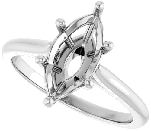 Sužadėtuvių Žiedas 14k white gold Marquise 12mm x 6mm (5)