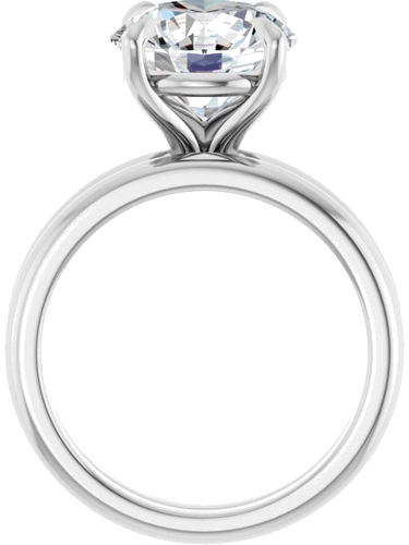 14K White 10 mm Round Solitaire Engagement Ring Mounting (3)