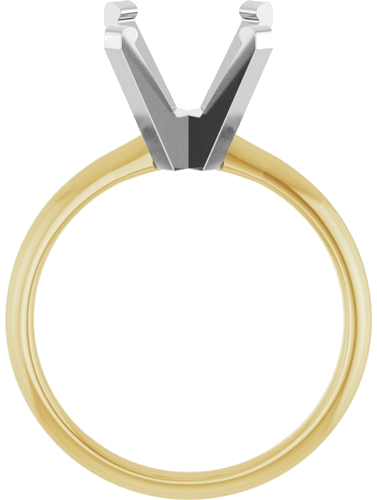 Sužadėtuvių Žiedas „Solitaire“ 14k yellow/white gold Emerald 10mm x 8mm (2)