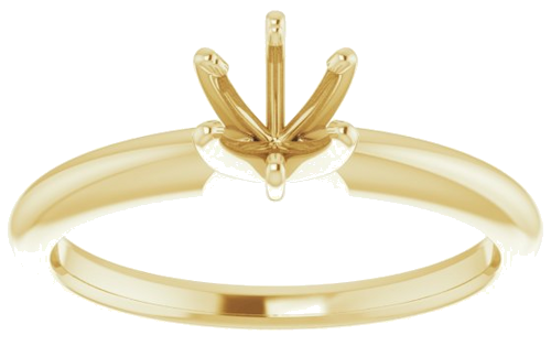 Sužadėtuvių Žiedas „Solitaire“ 14k yellow gold Round 5mm x 5.3mm (3)