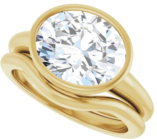 Sužadėtuvių Žiedas „Bezel-Set Solitaire“ 14k yellow gold Oval 11mm x 9mm (10)