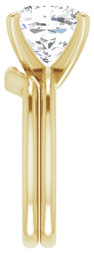 Sužadėtuvių Žiedas „Solitaire“ 585 Geltonojo Aukso Cushion 10mm (9)