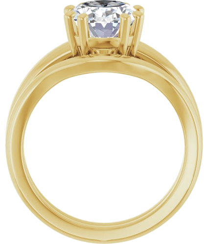 Sužadėtuvių Žiedas „Split-Prong Solitaire“ 14k yellow gold Oval 10mm x 8mm (7)