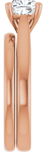 Sužadėtuvių Žiedas „Solitaire“ 585 Rožinis Aukso Cushion 6mm (9)