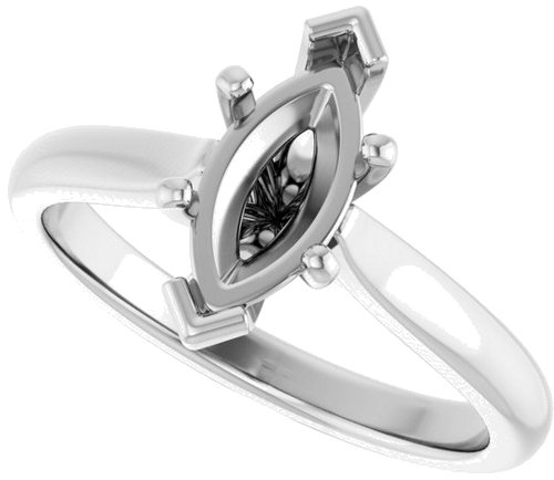 Sužadėtuvių Žiedas 14k white gold Marquise 10mm x 5mm (5)