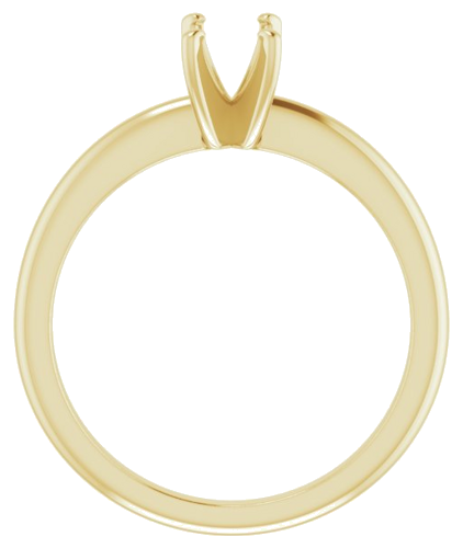 14K Yellow  6x4 mm Emerald Solitaire Engagement Ring Mounting (2)