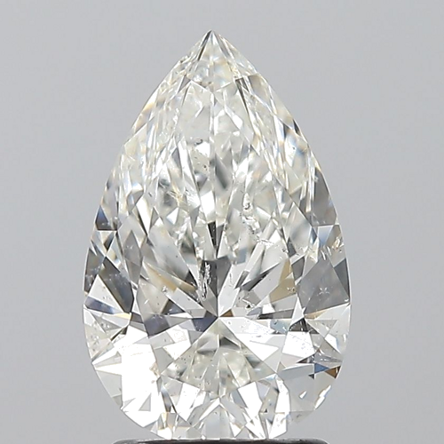 2.01 carat H-SI2 Natūralus Pear Deimantas (1)