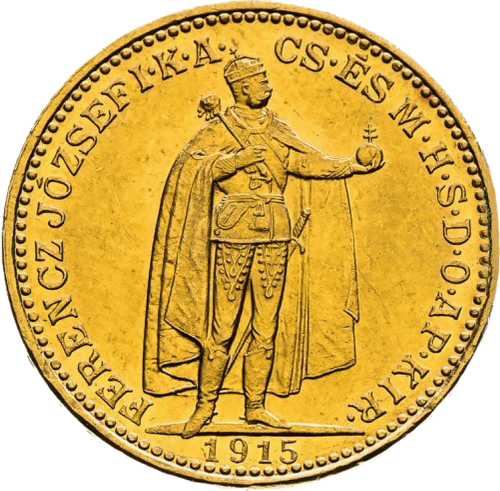 20 kronų Vengrija Joseph I (1892-1915) auksinė moneta (1)