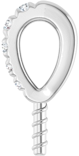 Pakabukas „Accented Pearl“ 14k white gold Pearl 5mm x 5.5mm (3)
