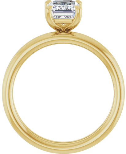 Sužadėtuvių Žiedas „Claw-Prong Solitaire“ 14k yellow gold Emerald 7.5mm x 5.5mm (7)