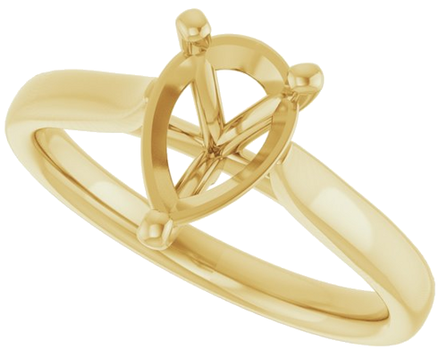 14K Yellow 9x6 mm Pear Engagement Ring Mounting (5)