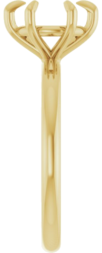 14K Yellow 8.2 mm Round Solitaire Engagement Ring Mounting (4)