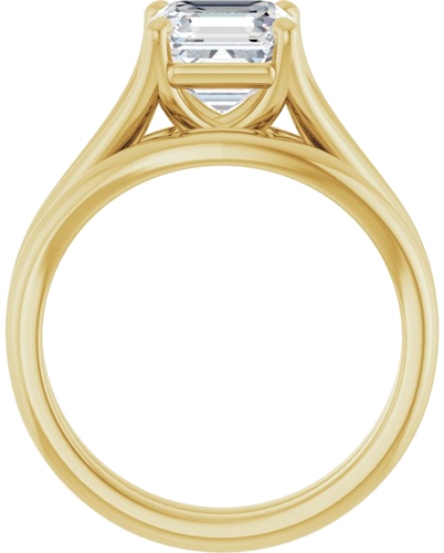 Sužadėtuvių Žiedas „Solitaire“ 14k yellow gold Asscher 7mm (7)