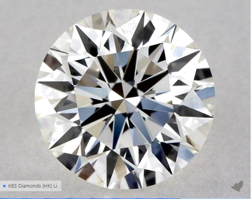 0.54 carat G-VVS2 Excellent cut Natūralus Round Deimantas (1)