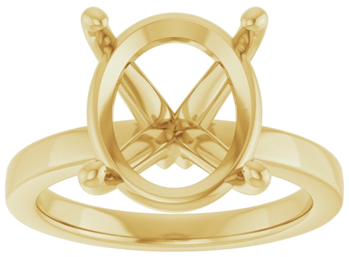 Sužadėtuvių Žiedas „Solitaire“ 14k yellow gold Oval 13mm x 11mm (3)