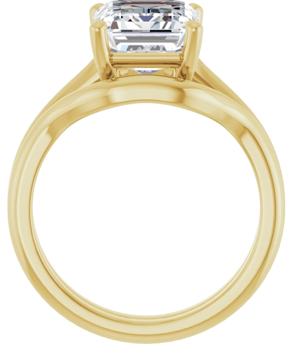 Sužadėtuvių Žiedas „V-End Prong“ 14k yellow gold Emerald 10mm x 8mm (7)