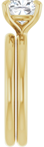 Sužadėtuvių Žiedas „Solitaire“ 585 Geltonojo Aukso Cushion 7mm (9)